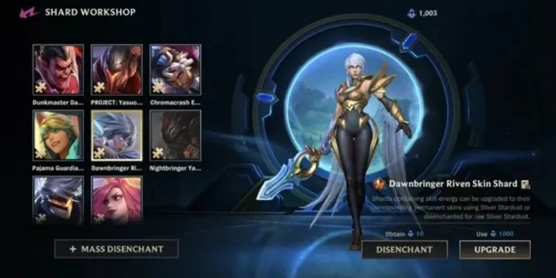 Điểm nổi bật của skin huyền thoại